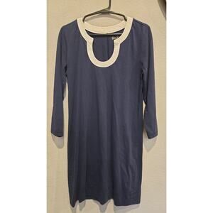 Lilly Pulitzer Marlina Dress Women's S Blue 3/4 Sleeve Casual